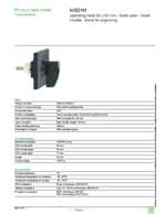 Datasheet for Schneider Electric KAD1H, EAN: 3389110980578
