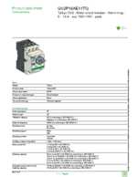 Datasheet for Schneider Electric GV2P16AE11TQ, EAN: 3389110724523