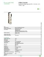 Datasheet for Schneider Electric STBACO0220K, EAN: 3595863948769