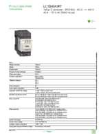 Datasheet for Schneider Electric LC1D40A3F7, EAN: 3389119408578 Datasheet for Schneider Electric LC1D40A3F7, EAN: 3389119408578