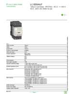 Datasheet for Schneider Electric LC1D50AU7, EAN: 3389119408714 Datasheet for Schneider Electric LC1D50AU7, EAN: 3389119408714