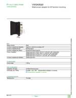 Datasheet for Schneider Electric VW3A9920, EAN: 3606480315596
