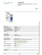 Datasheet for Schneider Electric VW3M3401, EAN: 3606480169700