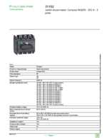 Datasheet for Schneider Electric 31102, EAN: 3303430311027 Datasheet for Schneider Electric 31102, EAN: 3303430311027