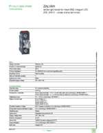 Datasheet for Schneider Electric ZALVM1, EAN: 3389110115215