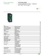 Datasheet for Schneider Electric ATV630U15M3, EAN: 3606480761621