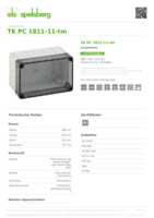 Datasheet for Spelsberg 13750601, EAN: 4013902862016