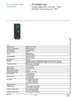 Datasheet for Schneider Electric ATV950D11N4, EAN: 3606480883804