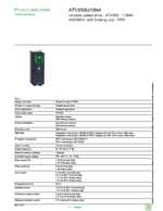 Datasheet for Schneider Electric ATV950U15N4, EAN: 3606480883743