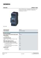 Datasheet for Siemens 3RV20211FA20, EAN: 4011209902954