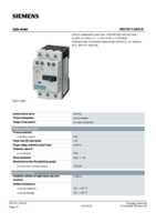 Datasheet for Siemens 3RV10110AA15, EAN: 4011209381582