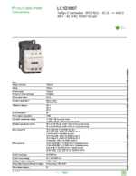 Datasheet for Schneider Electric LC1D38D7, EAN: 3389110352115 Datasheet for Schneider Electric LC1D38D7, EAN: 3389110352115