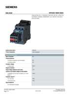 Datasheet for Siemens 3RT20251BB443MA0, EAN: 4011209837287 Datasheet for Siemens 3RT20251BB443MA0, EAN: 4011209837287