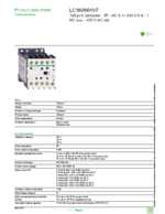 Datasheet for Schneider Electric LC1K0901V7, EAN: 3389110131819