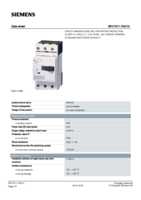 Datasheet for Siemens 3RV10111DA10, EAN: 4011209263550