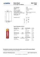 Datasheet for Varta 46836, EAN: 4008496810482
