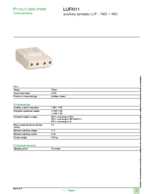 Datasheet for Schneider Electric LUFN11, EAN: 3389110365177 Datasheet for Schneider Electric LUFN11, EAN: 3389110365177