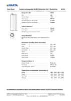 Datasheet for Varta 48078, EAN: 4008496550579