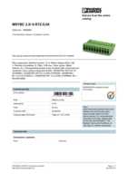 Datasheet for Phoenix Contact 1809569, EAN: 4017918047702