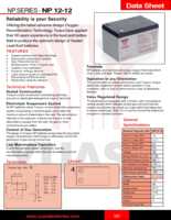 Datasheet for Yuasa 48567, EAN: 4040849485671