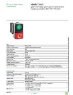 Datasheet for Schneider Electric XB4BL73415, EAN: 3389119043571