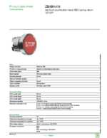 Datasheet for Schneider Electric ZB4BA434, EAN: 3389110887587