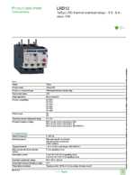 Datasheet for Schneider Electric LRD12, EAN: 3389110346800
