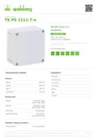 Datasheet for Spelsberg 11040401, EAN: 4013902150083