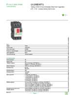 Datasheet for Schneider Electric GV2ME08TQ, EAN: 3389110343106