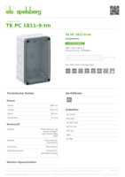 Datasheet for Spelsberg 13700601, EAN: 4013902862009 Datasheet for Spelsberg 13700601, EAN: 4013902862009