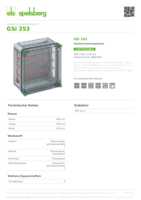 Datasheet for Spelsberg 04025301, EAN: 4013902051755