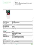 Datasheet for Schneider Electric ZB4BA7341, EAN: 3389119043847