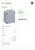 Datasheet for Spelsberg 15000201, EAN: 4013902120017