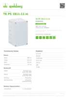 Datasheet for Spelsberg 10590601, EAN: 4013902861170
