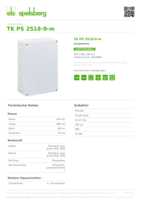 Datasheet for Spelsberg 10540801, EAN: 4013902861231