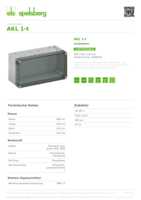 Datasheet for Spelsberg 74400101, EAN: 4013902071258