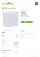 Datasheet for Spelsberg 11090701, EAN: 4013902150250
