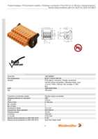 Datasheet for Weidmüller 1691590000, EAN: 4008190373559
