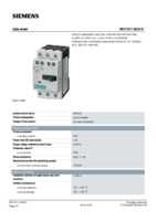Datasheet for Siemens 3RV10110DA15, EAN: 4011209381704