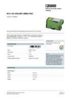 Datasheet for Phoenix Contact 2878052, EAN: 4046356048453