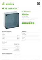 Datasheet for Spelsberg 10600701, EAN: 4013902861477
