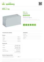 Datasheet for Spelsberg 74040101, EAN: 4013902071180