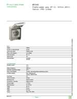 Datasheet for Schneider Electric 81141, EAN: 3303430811411