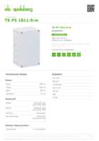 Datasheet for Spelsberg 10540601, EAN: 4013902861163
