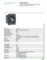 Datasheet for Schneider Electric ZB5AW0B15, EAN: 3389110908398