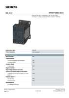 Datasheet for Siemens 3RT20172BB420CC0, EAN: 4011209827752