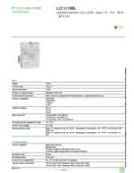 Datasheet for Schneider Electric LUCA18BL, EAN: 3389110363852 Datasheet for Schneider Electric LUCA18BL, EAN: 3389110363852
