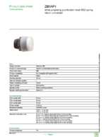 Datasheet for Schneider Electric ZB5AP1, EAN: 3389110906622