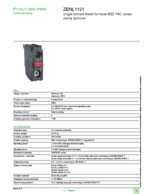 Datasheet for Schneider Electric ZENL1121, EAN: 3389110115086