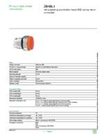 Datasheet for Schneider Electric ZB4BL4, EAN: 3389110889970